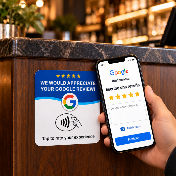 Adhesivo NFC Google Review