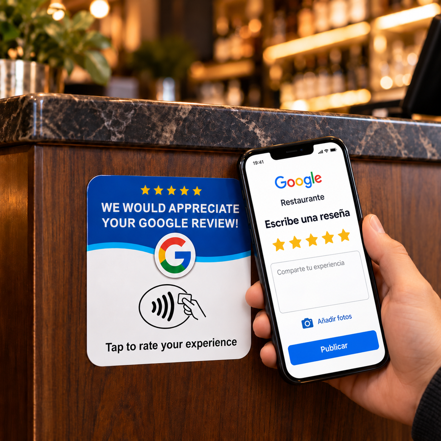 Adhesivo NFC Google Review
